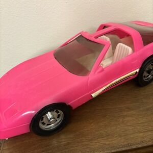 Vtg 1980s Gay Toys Barbie Doll Corvette Sports Car Convertible Hot Pink #798